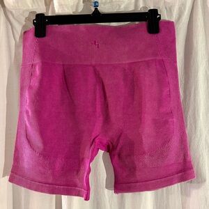 JoyLab Ribbed High-Waisted Biker Shorts – Pink, Size XL